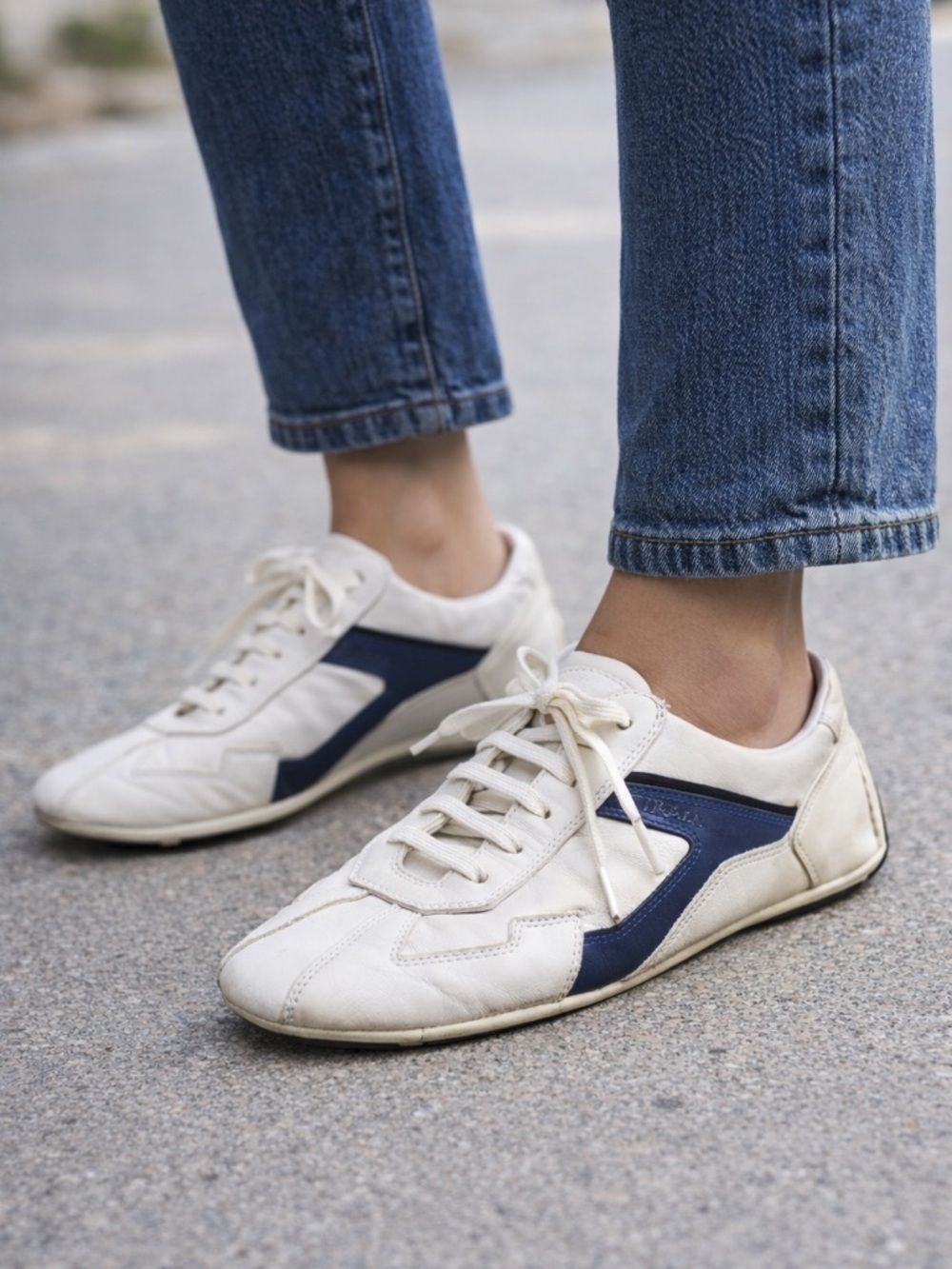 PRADA -Monte Carlo- White Navy
Color Block Sneakers